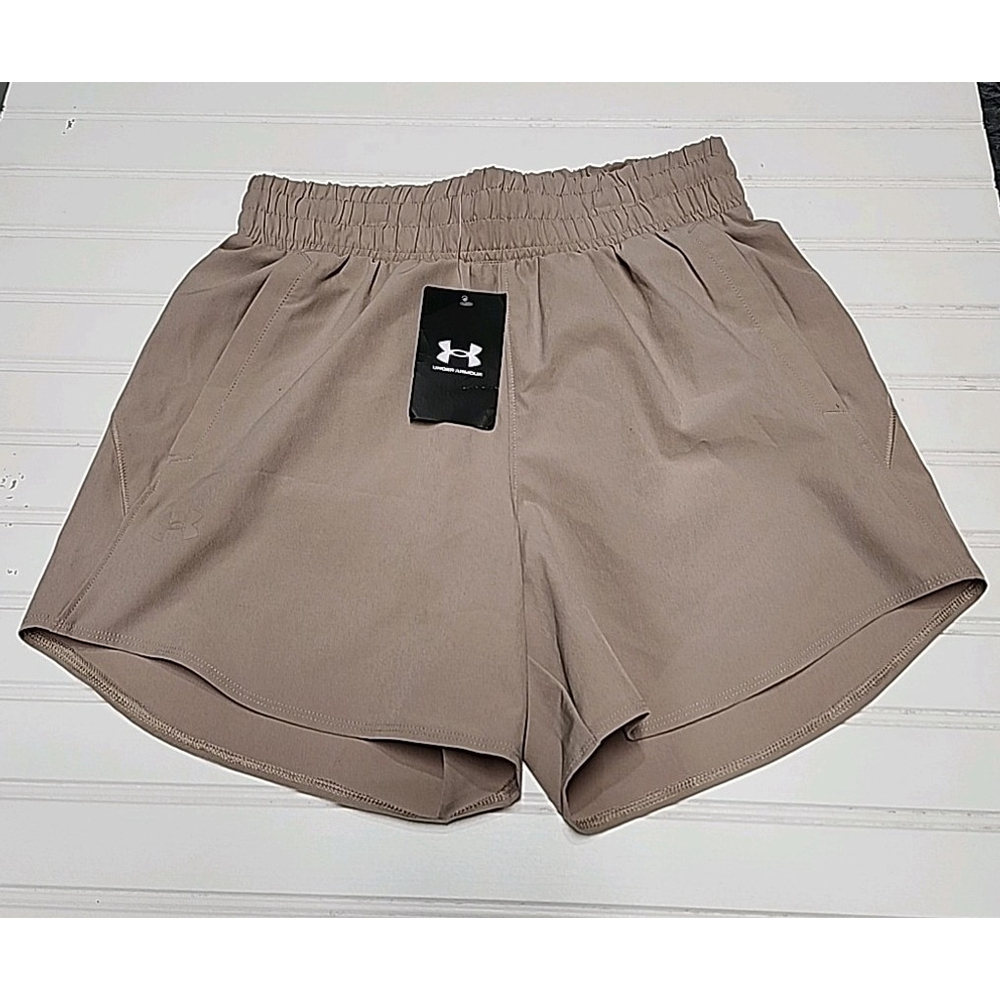 Under Armour Women's Running Shorts Loose XS Beige Elastic Waist